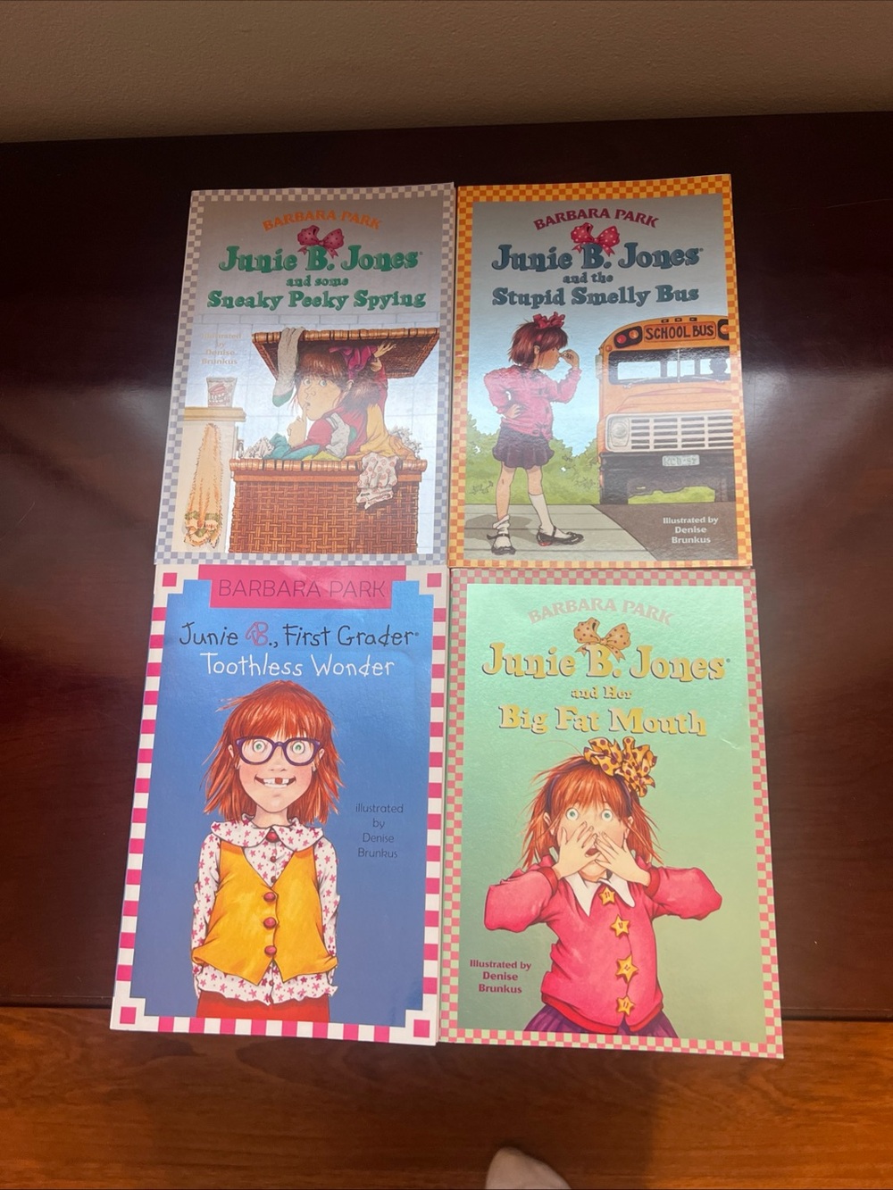 Junie B. Jones Children's Book Lot - Colorful Covers (Green, Blue, Pink, Orange)